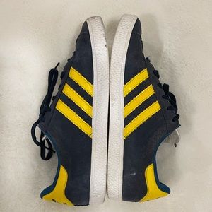 Adidas Gazelle Blue Suede Yellow Stripe
